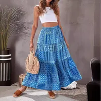 Women's Skirt Casual Simple Style Streetwear Printing Midi Dress Holiday Banquet Selfie main image 1