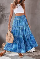 Women's Skirt Casual Simple Style Streetwear Printing Midi Dress Holiday Banquet Selfie sku image 10