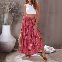 Women's Skirt Casual Simple Style Streetwear Printing Midi Dress Holiday Banquet Selfie main image 2