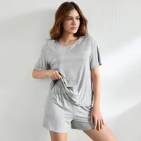 Holiday Daily Women's Casual Simple Style Streetwear Solid Color Cotton Polyester Shorts Sets Shorts Sets main image 5