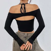 Women's T-shirt Long Sleeve T-Shirts Casual Elegant Streetwear Solid Color main image 2