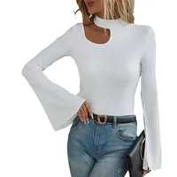 Women's T-shirt Long Sleeve T-Shirts Casual Elegant Simple Style Solid Color main image 2