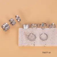Wholesale Jewelry Simple Style Geometric Titanium Steel Hollow Out Open Rings main image 3