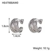 1 Pair Simple Style Geometric 304 Stainless Steel 14K Gold Plated Ear Studs sku image 3
