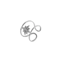 Wholesale Jewelry Simple Style Geometric Titanium Steel Zircon Plating Inlay Open Rings main image 5