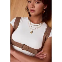 Modern Style Simple Style Solid Color 304 Stainless Steel Women's Three Layer Necklace main image 3