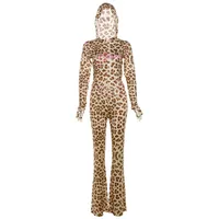Holiday Selfie Women's Casual Elegant Streetwear Leopard Spandex Polyester Pants Sets Shorts Sets sku image 4