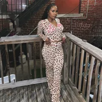 Holiday Selfie Women's Casual Elegant Streetwear Leopard Spandex Polyester Pants Sets Shorts Sets main image 5