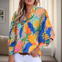 Women's Blouse Long Sleeve Blouses Casual Simple Style Streetwear Printing main image 5