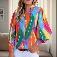 Women's Blouse Long Sleeve Blouses Casual Simple Style Streetwear Printing sku image 20
