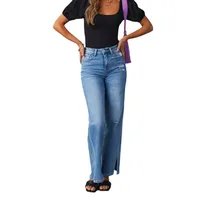 Women's Holiday Selfie Casual Simple Style Streetwear Solid Color Full Length Jeans main image 2