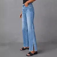 Women's Holiday Selfie Casual Simple Style Streetwear Solid Color Full Length Jeans main image 3