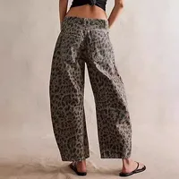Women's Holiday Party Selfie Streetwear Leopard Full Length Jeans main image 4