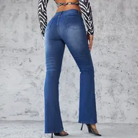Women's Holiday Selfie Casual Simple Style Streetwear Solid Color Full Length Jeans main image 2