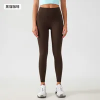 Streetwear Sports Solid Color Nylon Cotton Blend Collarless Active Bottoms Leggings sku image 5
