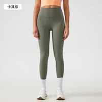Streetwear Sports Solid Color Nylon Cotton Blend Collarless Active Bottoms Leggings sku image 6