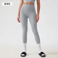 Streetwear Sports Solid Color Nylon Cotton Blend Collarless Active Bottoms Leggings sku image 11