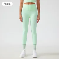 Streetwear Sports Solid Color Nylon Cotton Blend Collarless Active Bottoms Leggings sku image 12