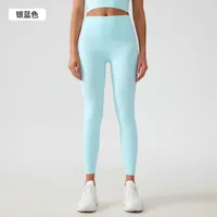 Streetwear Sports Solid Color Nylon Cotton Blend Collarless Active Bottoms Leggings sku image 9