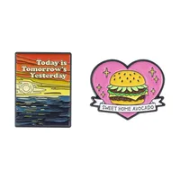 Streetwear Letter Hamburger Alloy Stoving Varnish Unisex Brooches main image 5