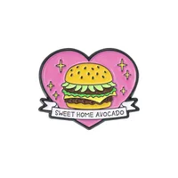 Streetwear Letter Hamburger Alloy Stoving Varnish Unisex Brooches sku image 2