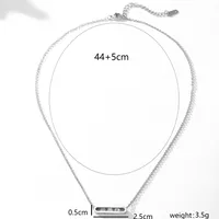 201 Stainless Steel 18K Gold Plated Simple Style Geometric Zircon main image 2