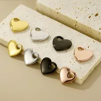 1 Piece Titanium Steel 18K Gold Plated Heart Shape Polished Pendant main image 9
