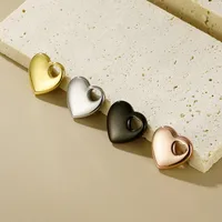 1 Piece Titanium Steel 18K Gold Plated Heart Shape Polished Pendant main image 6