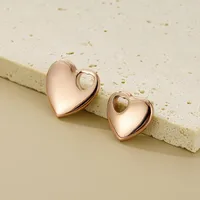 1 Piece Titanium Steel 18K Gold Plated Heart Shape Polished Pendant main image 3