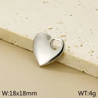 1 Piece Titanium Steel 18K Gold Plated Heart Shape Polished Pendant sku image 3