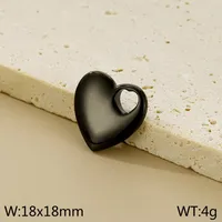 1 Piece Titanium Steel 18K Gold Plated Heart Shape Polished Pendant sku image 8