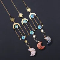 Simple Style Moon Crystal Pendant Artificial Decorations main image 4