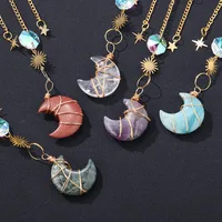 Simple Style Moon Crystal Pendant Artificial Decorations main image 3