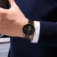 Business Simple Style Crown Double Side Snaps Quartz Men's Watches main image 2