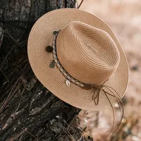 Women's Casual Ethnic Style Solid Color Big Eaves Straw Hat main image 5