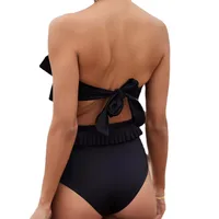 Women's Solid Color 2 Pieces Set Bikinis Swimwear main image 4