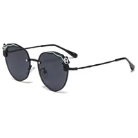 Cute Simple Style Panda Tac Oval Frame Full Frame Kids Sunglasses sku image 3
