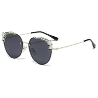 Cute Simple Style Panda Tac Oval Frame Full Frame Kids Sunglasses sku image 6