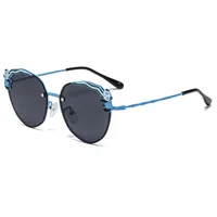 Cute Simple Style Panda Tac Oval Frame Full Frame Kids Sunglasses sku image 2