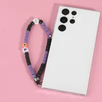 Cute Simple Style Pumpkin Butterfly Soft Clay Beaded Mobile Phone Chain main image 4