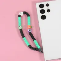 Cute Simple Style Pumpkin Butterfly Soft Clay Beaded Mobile Phone Chain main image 1