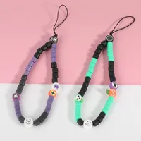 Cute Simple Style Pumpkin Butterfly Soft Clay Beaded Mobile Phone Chain main image 2