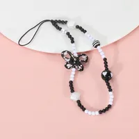 Cute Simple Style Pumpkin Butterfly Soft Clay Beaded Mobile Phone Chain sku image 9