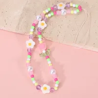 Cute Simple Style Pumpkin Butterfly Soft Clay Beaded Mobile Phone Chain sku image 1