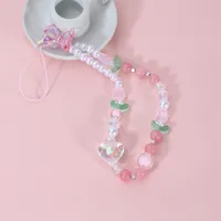 Cute Simple Style Pumpkin Butterfly Soft Clay Beaded Mobile Phone Chain sku image 10