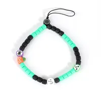 Cute Simple Style Pumpkin Butterfly Soft Clay Beaded Mobile Phone Chain sku image 2