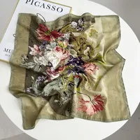 Women's Sweet Simple Style Color Block Polyester Printing Silk Scarf main image 3