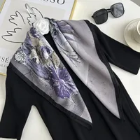 Women's Sweet Simple Style Color Block Polyester Printing Silk Scarf sku image 2