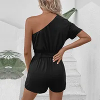 Women's Holiday Daily Classic Style Solid Color Shorts Rompers main image 3