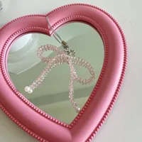 IG Style Sweet Bow Knot Beaded Glass Mobile Phone Chain Keychain main image 2